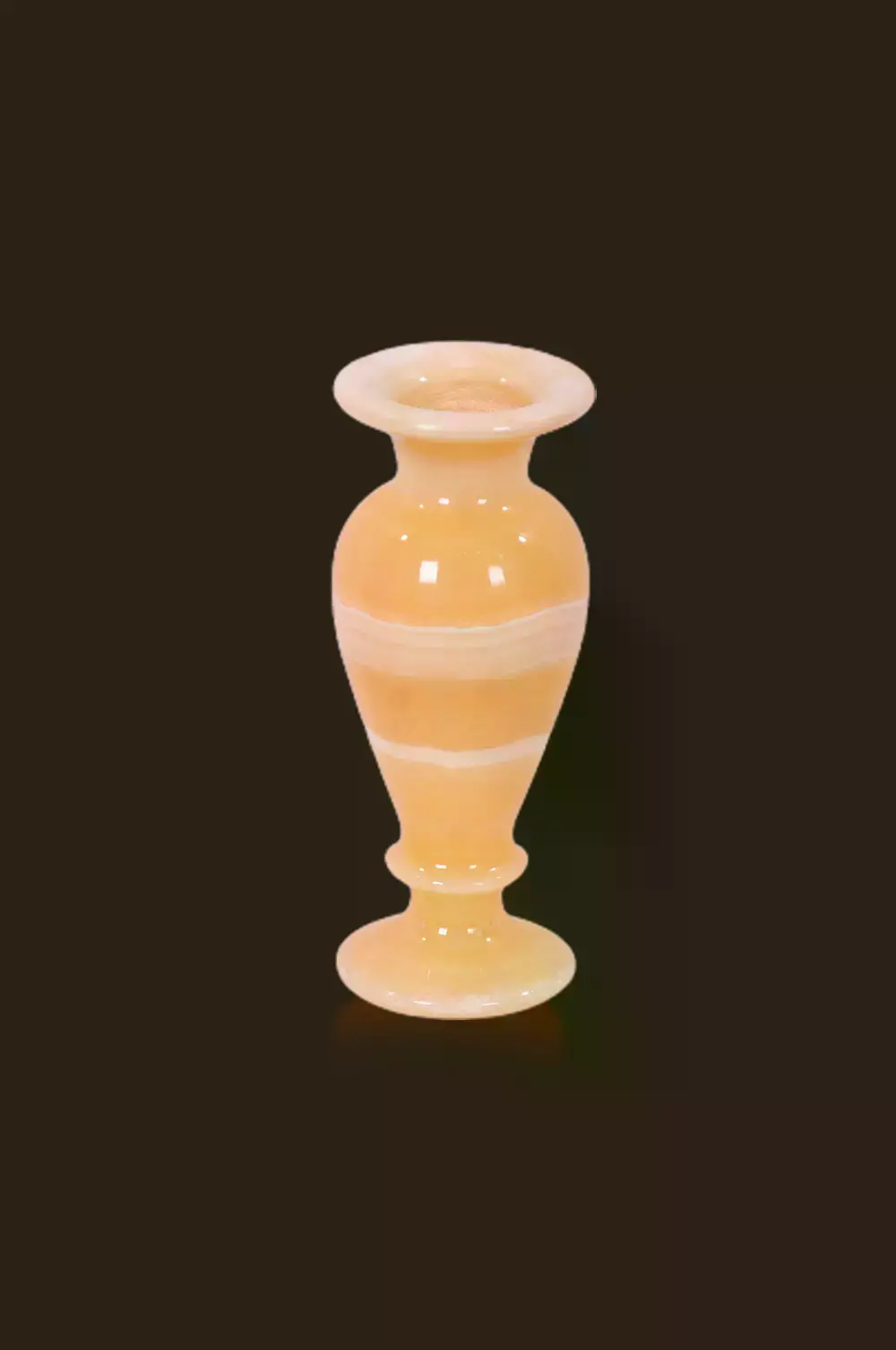 Natural alabaster stone handmade vase 1