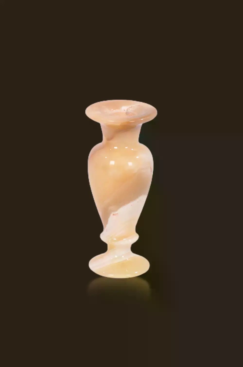 Natural alabaster stone handmade  colored vase unique piece