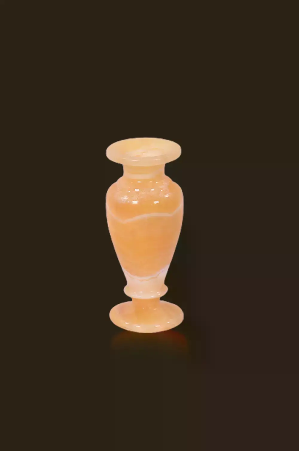 Natural alabaster stone handmade vase 2