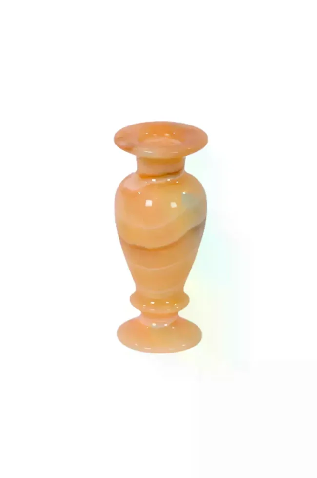 Natural alabaster stone handmade vase