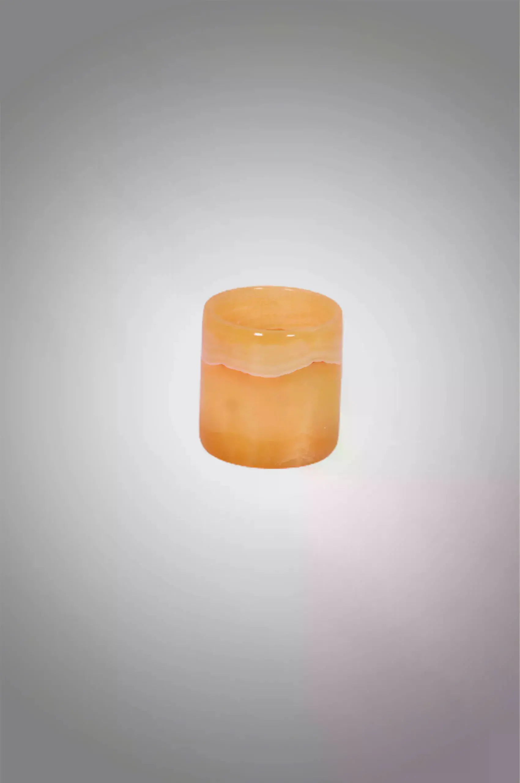 Natural alabaster stone handmade candle holder could be a pen